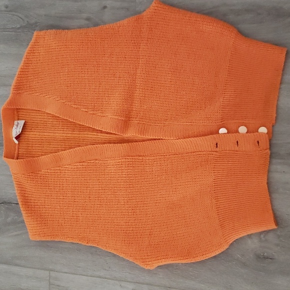 Sweaters Vintage Orange Sweater Vest Size Large 10 Fine Zephyr Wool
